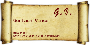 Gerlach Vince névjegykártya